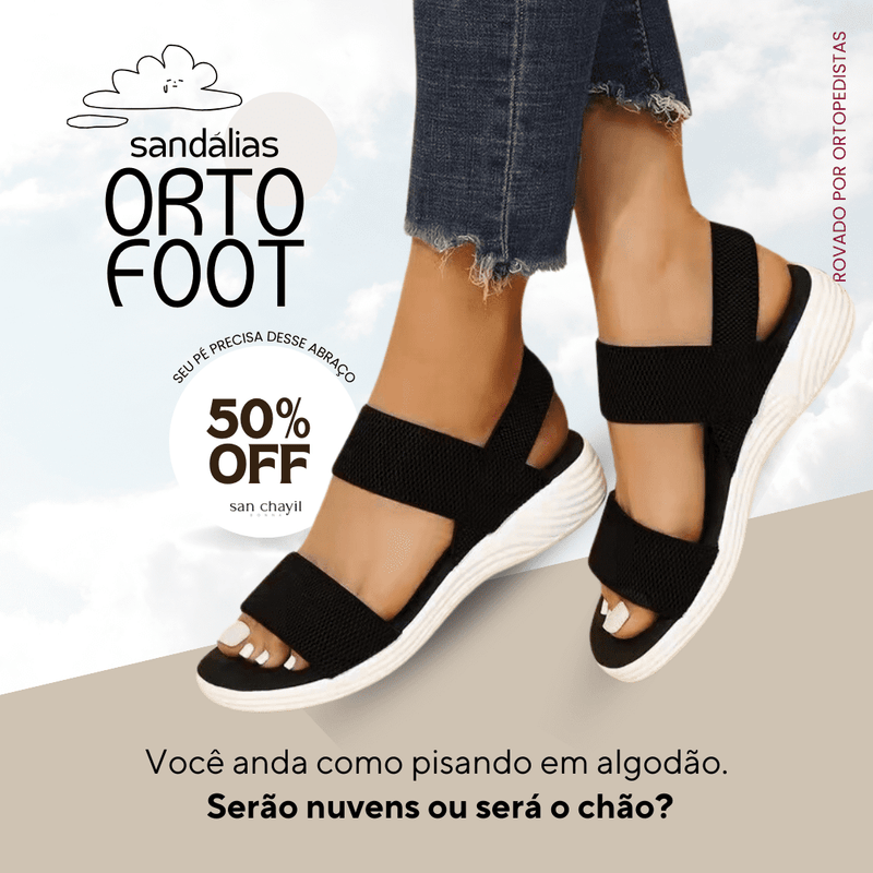 Sandálias Ortopédicas Ortofoot | Preta